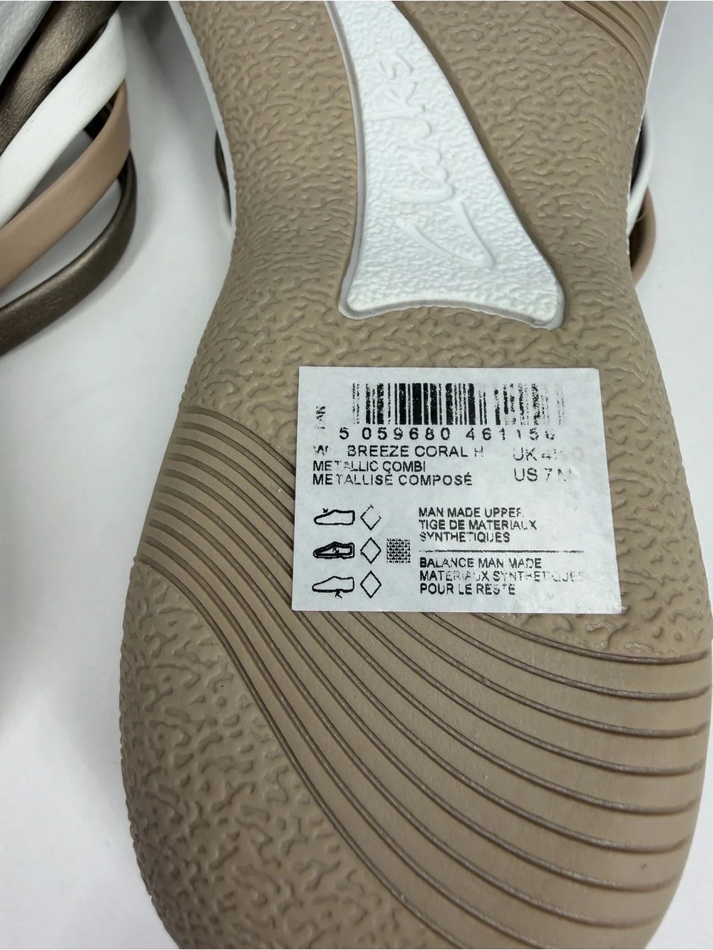 Clark's Cloudsteppers Breeze Coral Thong Sandals Brown Metallic Combo Size 7M - Picture 6 of 11